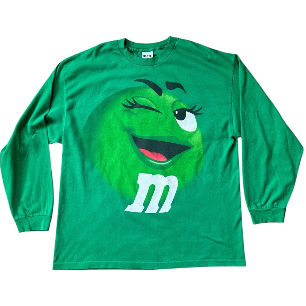 M&M’s Green Vintage Y2K Long Sleeve Shirt
